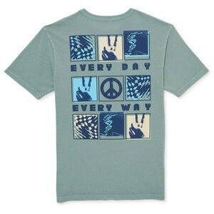 🔻Wonder Nation Boys Elevated Green Graphic Short Sleeve Tee Shirt